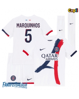 Paris Saint-Germain Marquinhos #5 Echipament de Fotbal Replică 2025-26 Copii Deplasare (+ Șorturi)